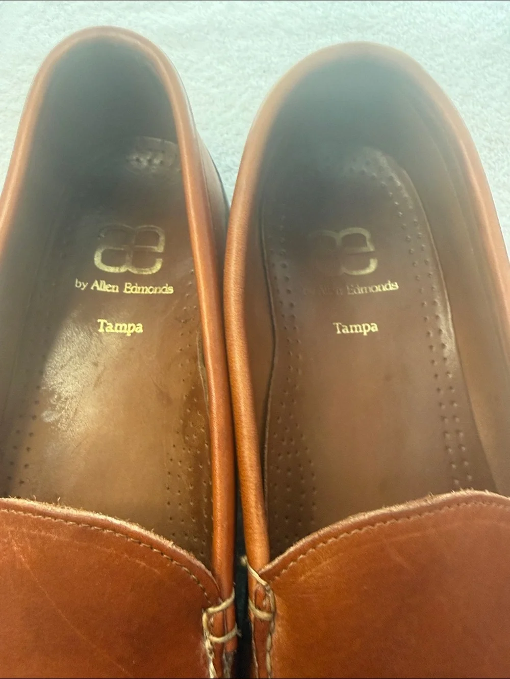 Allen Edmonds Tan Leather Slip-On Loafers